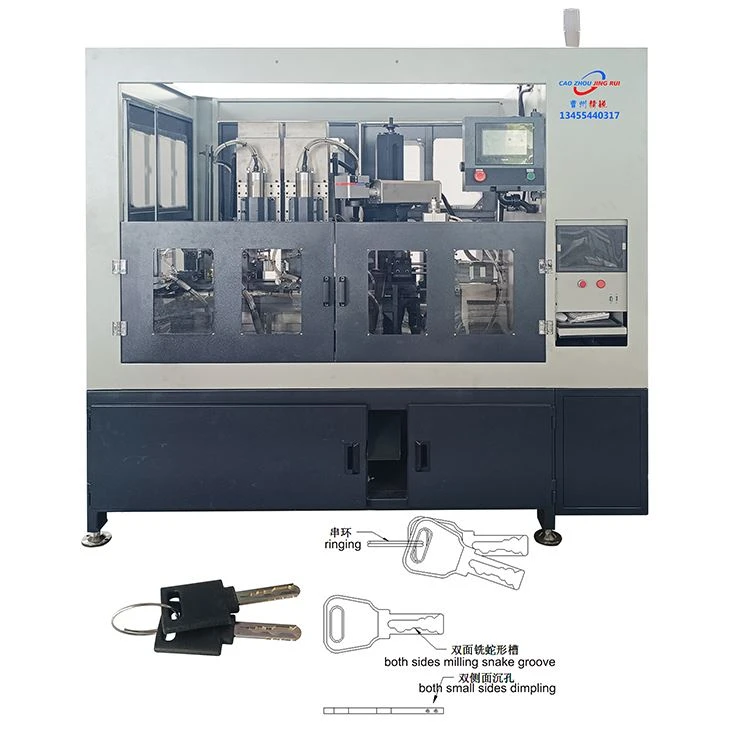 Dual-Spindle Laser Cut Key griešanas Dimpling Ringing Machine